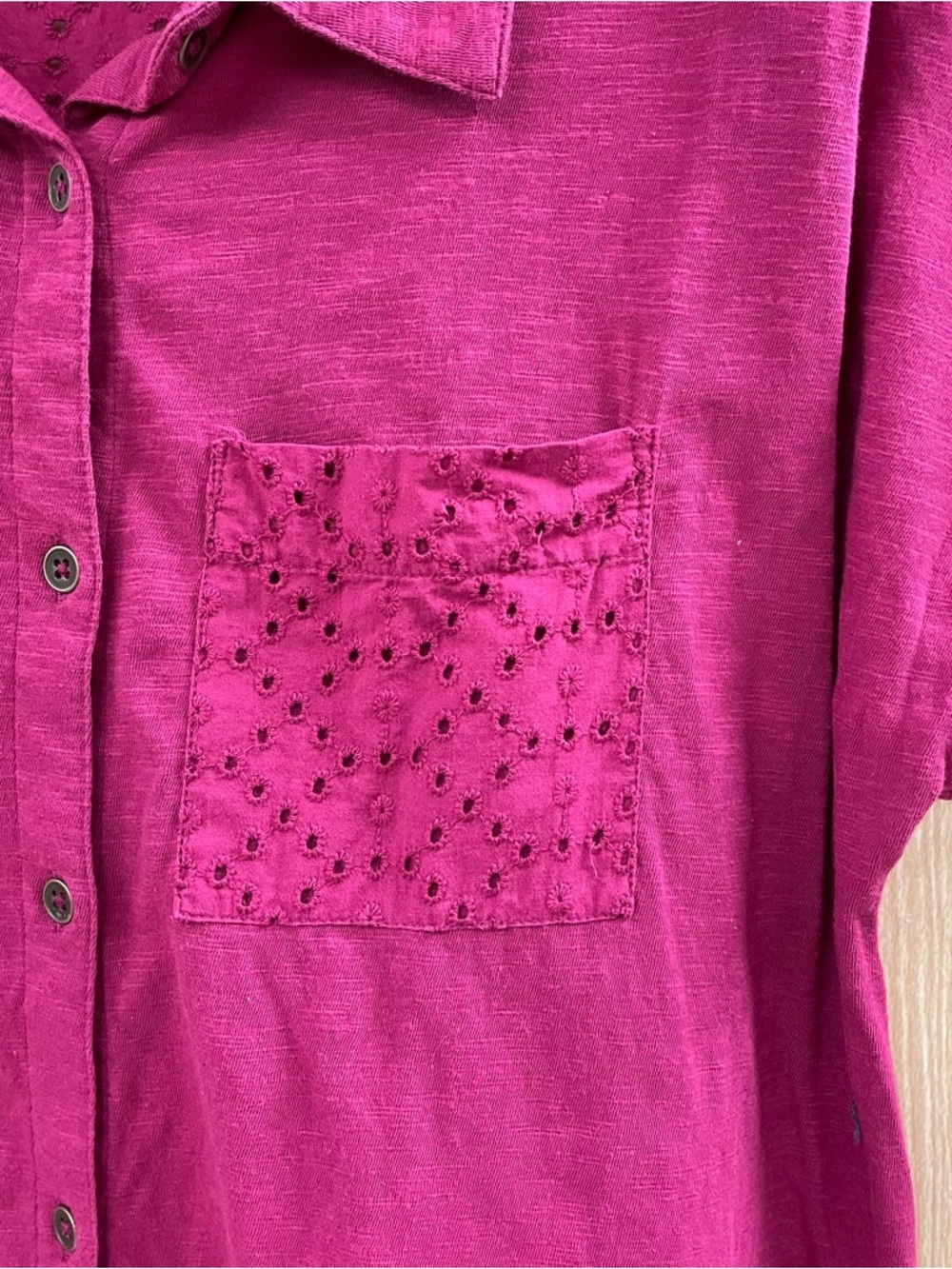 Fat Face Purple eyelet top size 8 - Picture 2 of 8